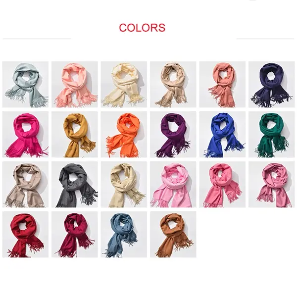 69" polyester long and wide warm scarf