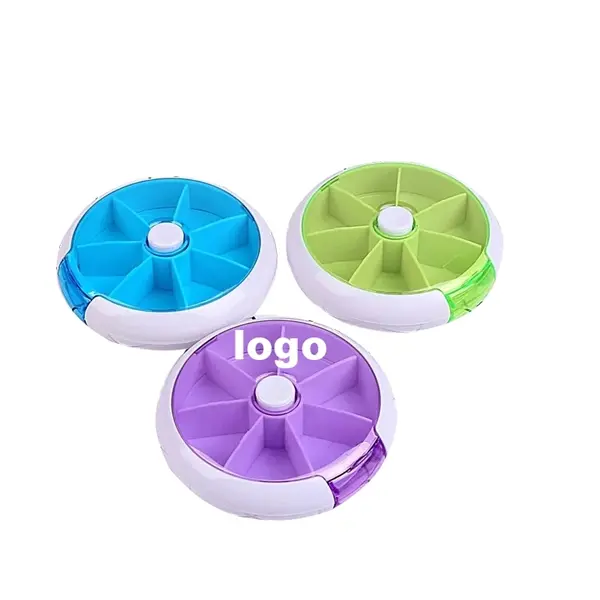 Fruit Round Rotating 7 Grid 7 Day ABS Pill Box