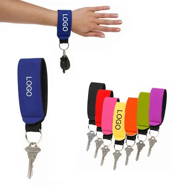 Floating Neoprene Wrist Strap Keychain