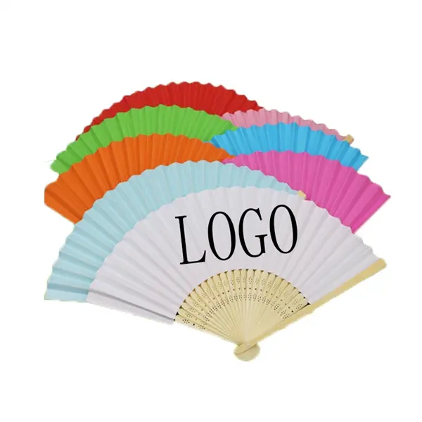 8.3" small folding paper fan