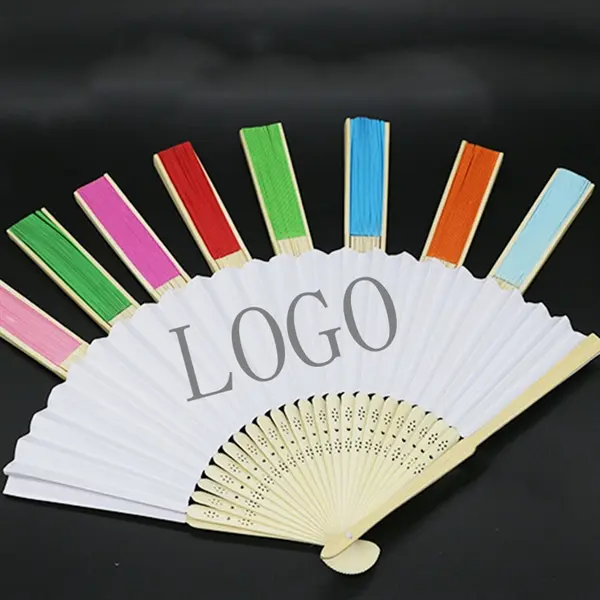 8.3" small folding paper fan
