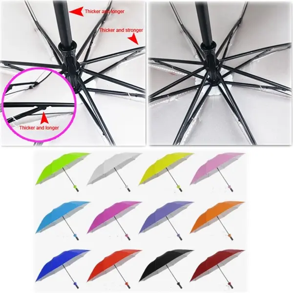 Creative Manual 8-bone Tri-fold Wine Bottle Umbrella