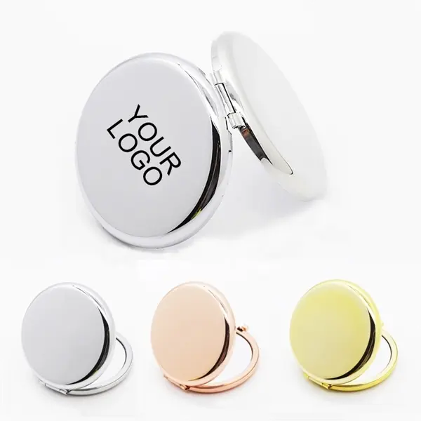 Double sided circular stainless steel mirror