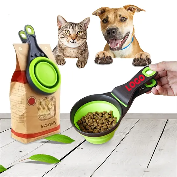 Pet Folded Sealing Clipper Food Scoop Spoon