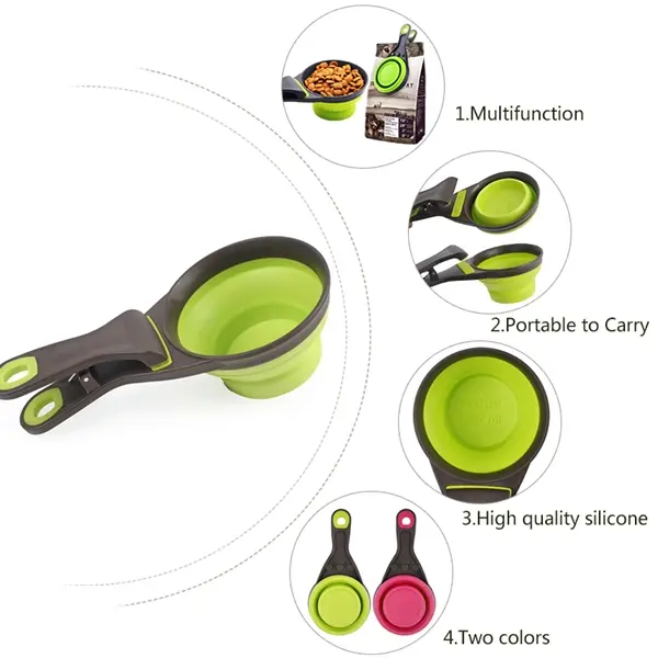 Pet Folded Sealing Clipper Food Scoop Spoon