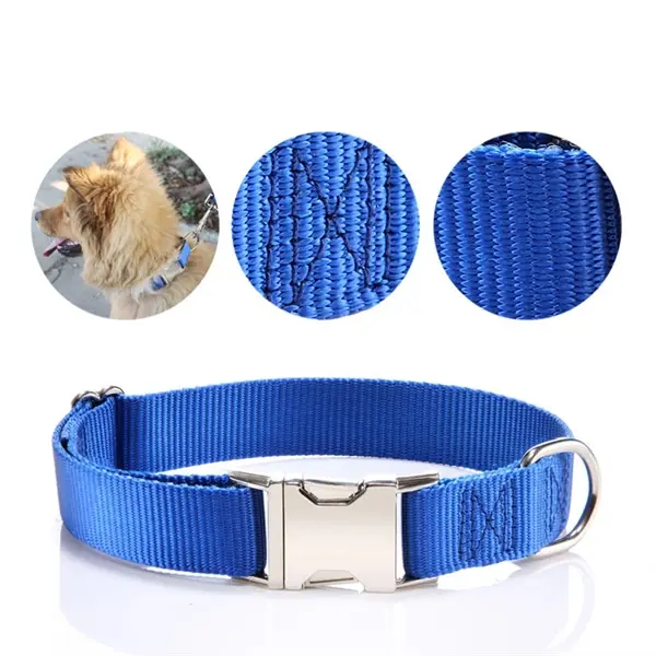 Premium Nylon Dog Collar with Metal Buckle