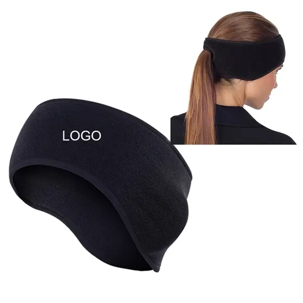 Winter Ear Warmer Headband With Tail Hole