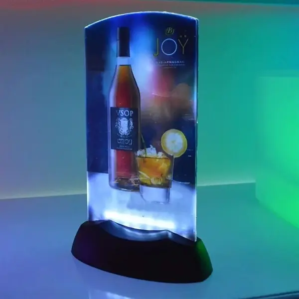 Acrylic LED Table Menu Display Holder