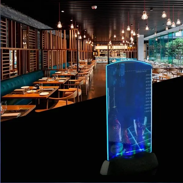 Acrylic LED Table Menu Display Holder
