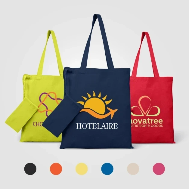Rosin Recycled 5 oz Cotton Foldable Pouch Tote Bag - 9.7L