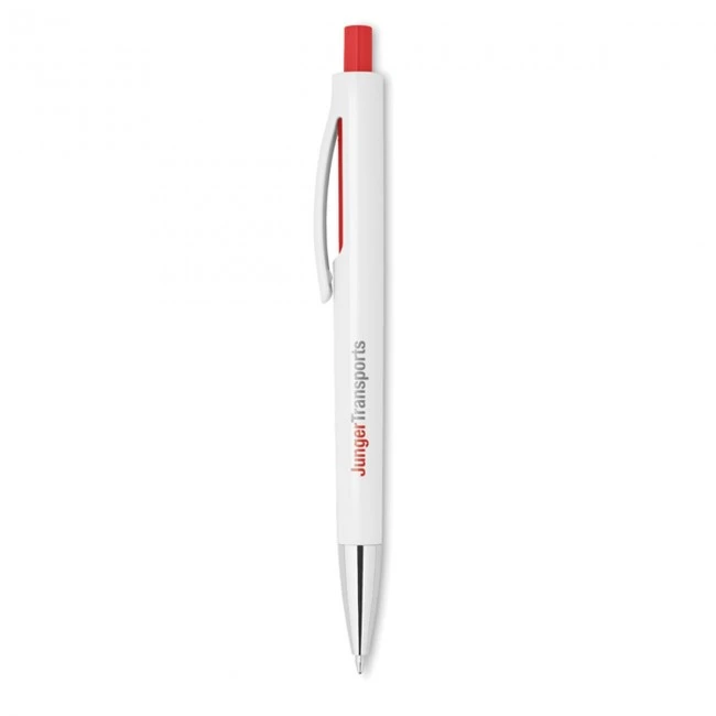 Push button pen with white ba