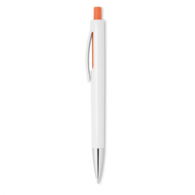 Push button pen with white ba