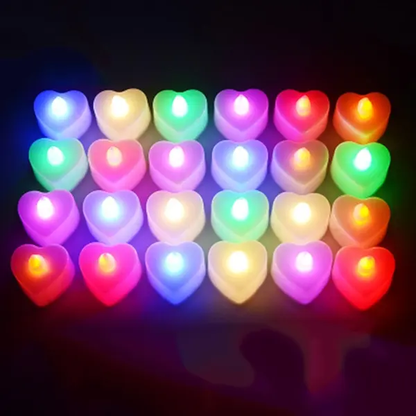 1.73" LED heart shape candle shape lamp