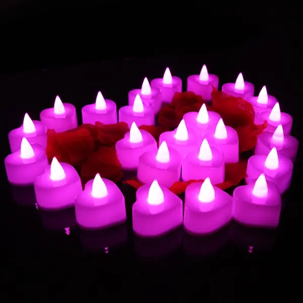 1.73" LED heart shape candle shape lamp