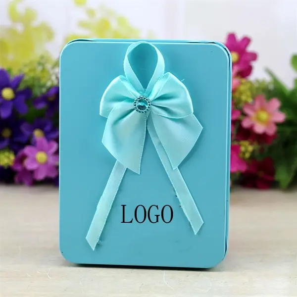 Rectangular iron little bear rose gift box