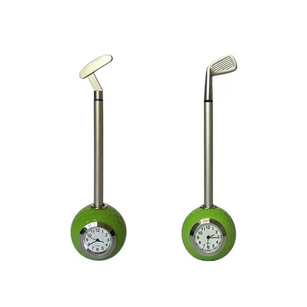 Golf Ball Pen Holder With Clock