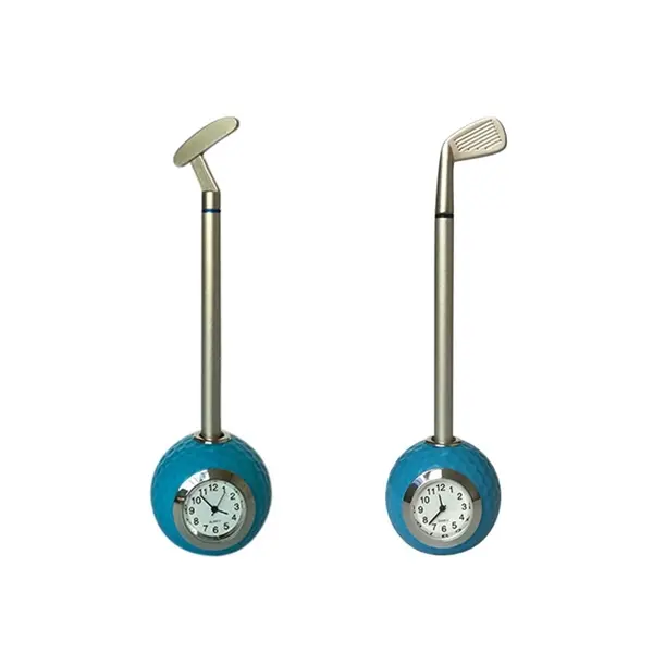 Golf Ball Pen Holder With Clock