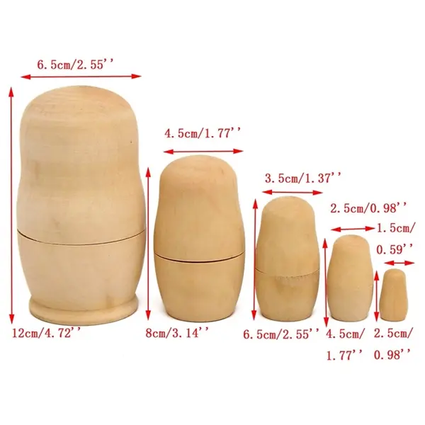 Handmade Wooden Russia Nesting Dolls