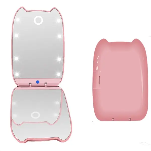 Folding Touch-screen LED Make-up Mirror