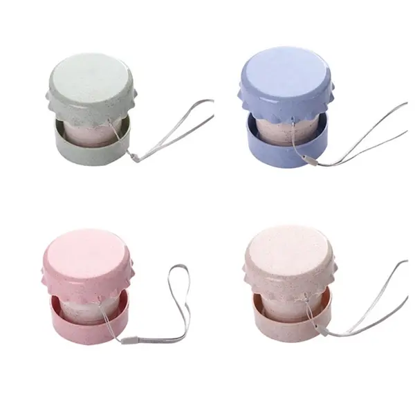 4oz Wheat Straw Foldable Collapsible Cup Bottle