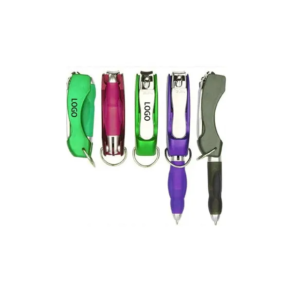 Plastic key chain nail clippers