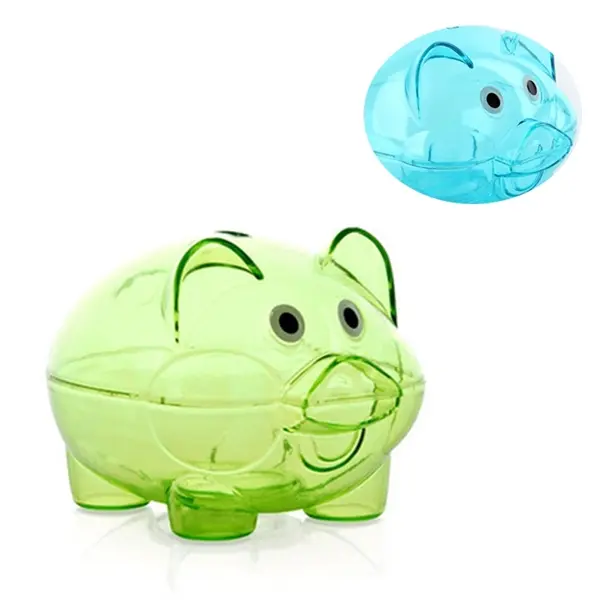 Piggy Coin Bank Translucent Colors
