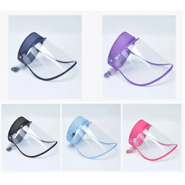 Adjustable Empty Top Hat With Transparent Face Mask