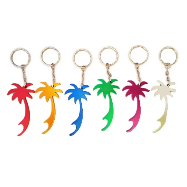 Palm Tree Bottle Opener Keychain for Summer