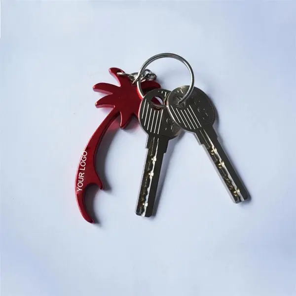 Palm Tree Bottle Opener Keychain for Summer
