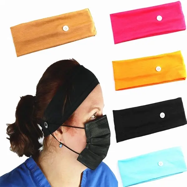 Mask Headband With Button