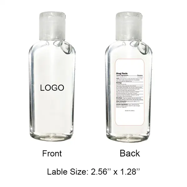2oz Hand Sanitizer Gel Bottle