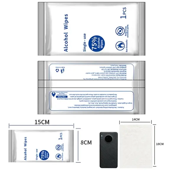 75% alcohol singel pack wipes