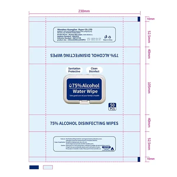 75% Wipes Disposable Cleaning Wipes(1 Packs,50 Wipes) Hand S
