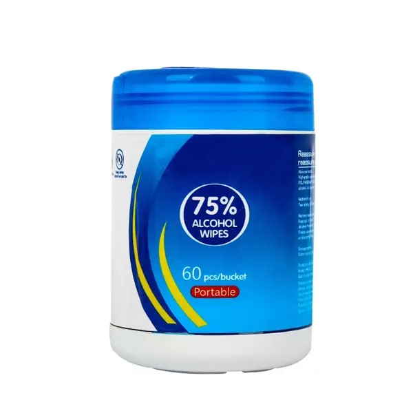 60Pcs 75% Alcohol Wipes