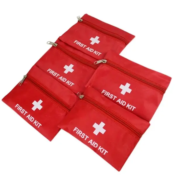 Traveler's First Aid Kit in Zipper Vinyl Pouch