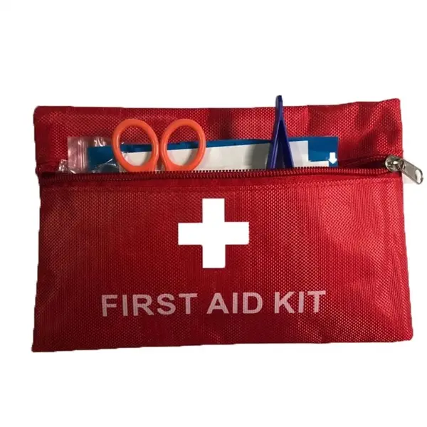 Traveler's First Aid Kit in Zipper Vinyl Pouch