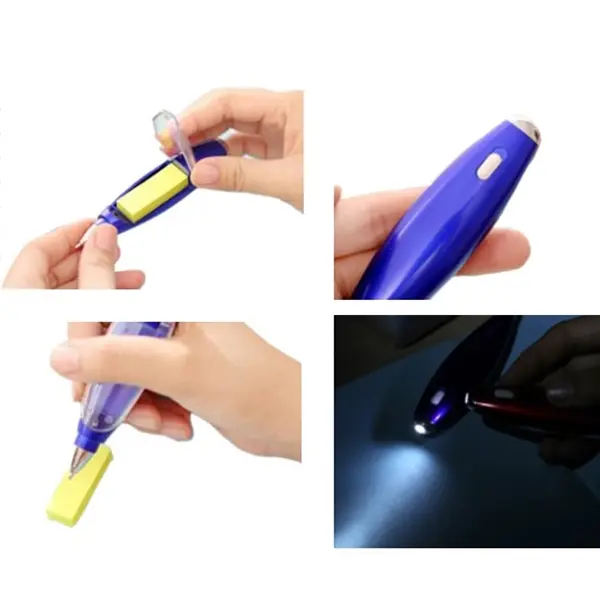 Custom Multi-function Ball Pen with LED, Sticky Note & Lanyard