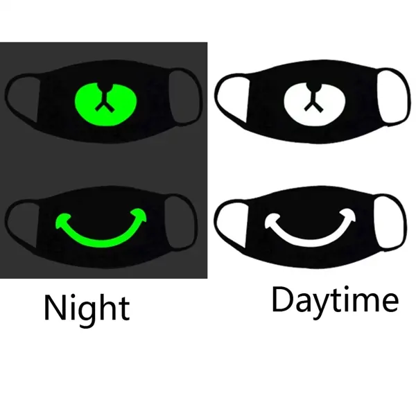 Cool Luminous Fluorescent Face Mouth Party Mask