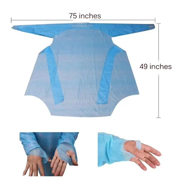 Disposable PE Isolation Gown
