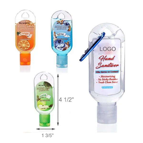 2oz Hand Sanitizer w/Carabiner