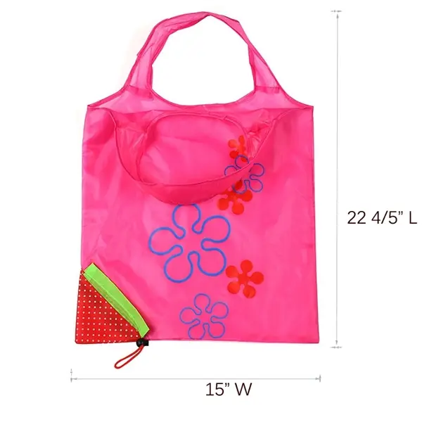 Strawberry Foldaway Tote Bag