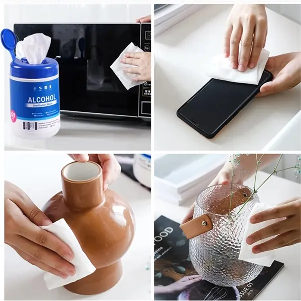 60Pcs Barreled Alcohol Wipes