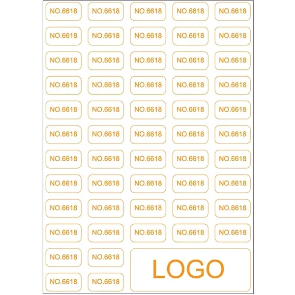 Rectangle Colorful A4 Sheeted Label