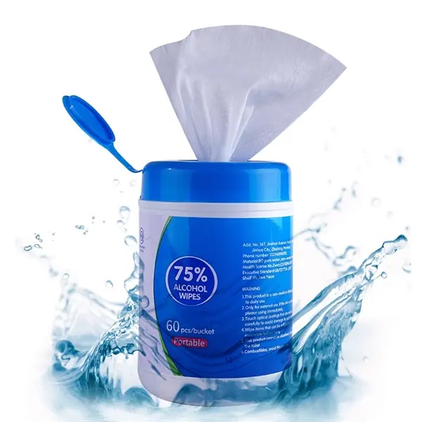 60pcs 75% Alcohol Wet Wipes