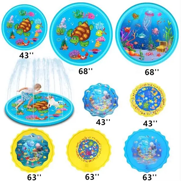 68" Inflatable Splash Pad Sprinkler for Kids