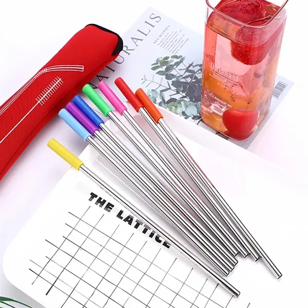Stainless Steel Drinking Straw Set with Zipper bag