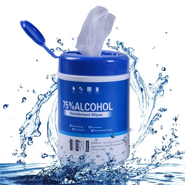 60 PCS 75% Alcohol Wipes In Canister