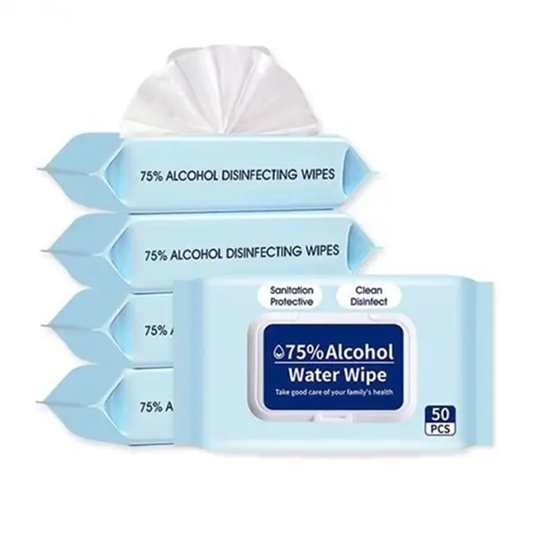 50 PCS Disposable Alcohol Disinfection Wipes