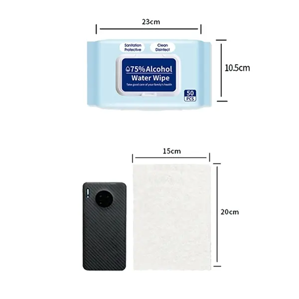 50 PCS Disposable Alcohol Disinfection Wipes