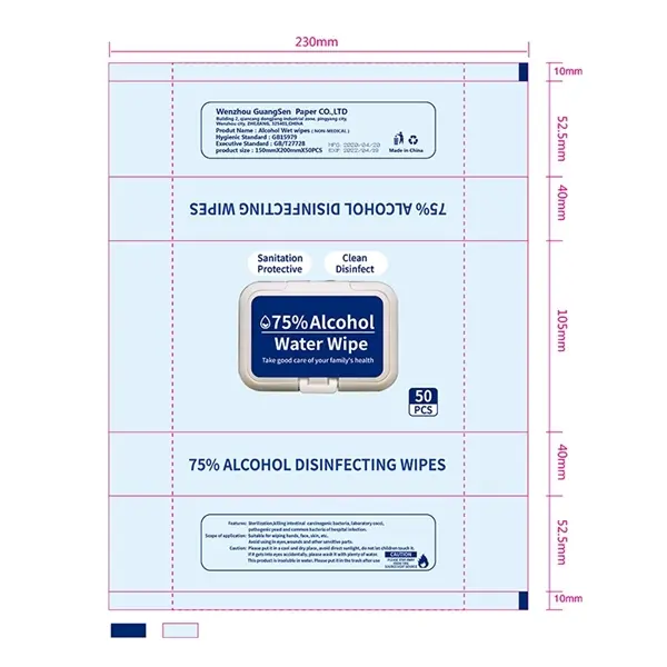 50 PCS Disposable Alcohol Disinfection Wipes